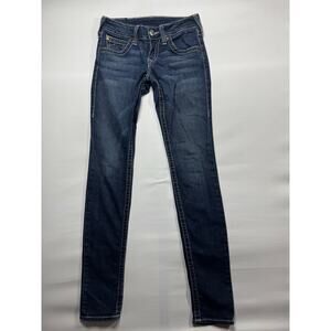 True Religion World Tour Women's Skinny Blue Denim Jeans - Size 27 (29x34)